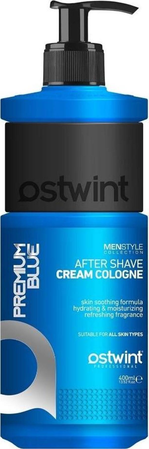 Ostwint Tıraş Sonrası Krem Kolonya Balsam Premium Blue 400 Ml - Image 1