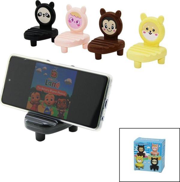 ÜÇGEN SEHPALI RENKLİ PLASTİK MİNİ TELEFON TUTACAK 3 KANALLI  GO5060Gok111663 - Image 1