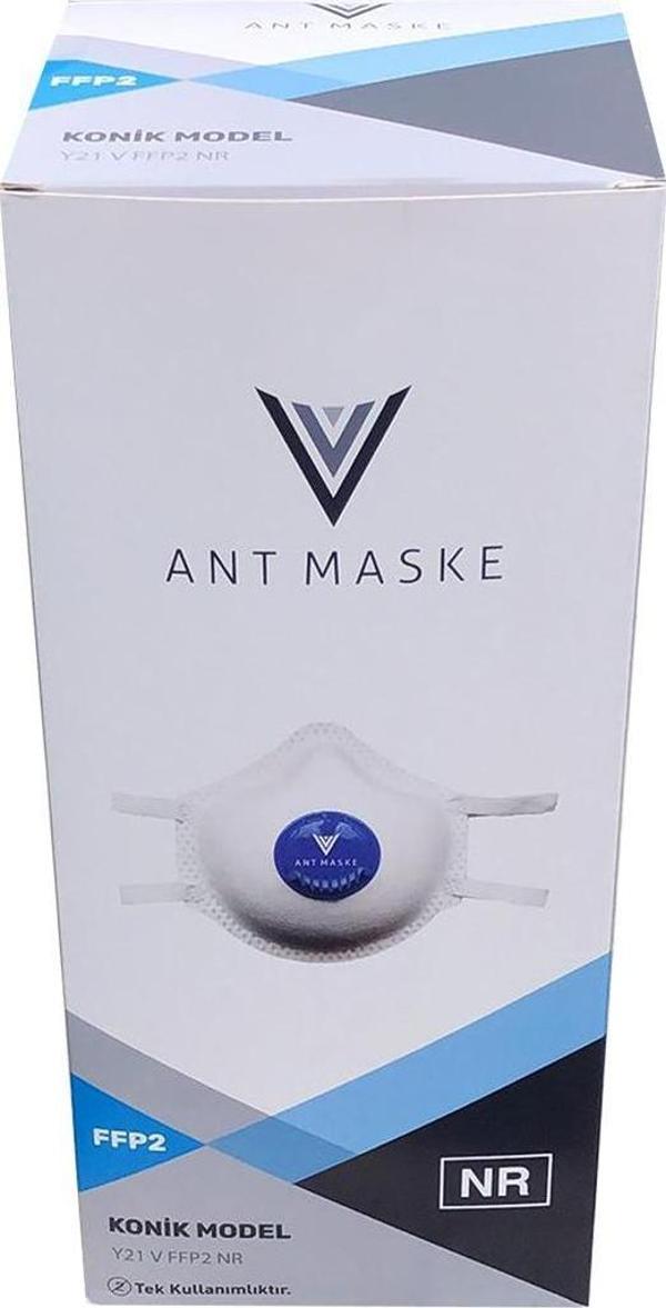 Ant FFP2 Ventilli Konik Katlanabilir N95 Toz Maskesi 1 Kutu 25 Adet - Image 1