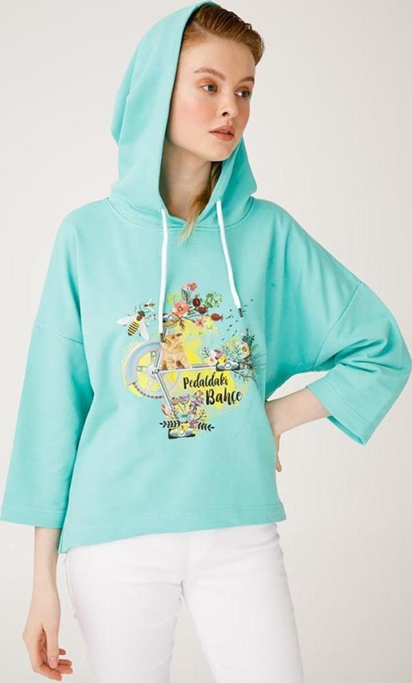 Biggdesign Nature Pedaldaki Bahçe Kadın Sweatshirt-L - Image 1