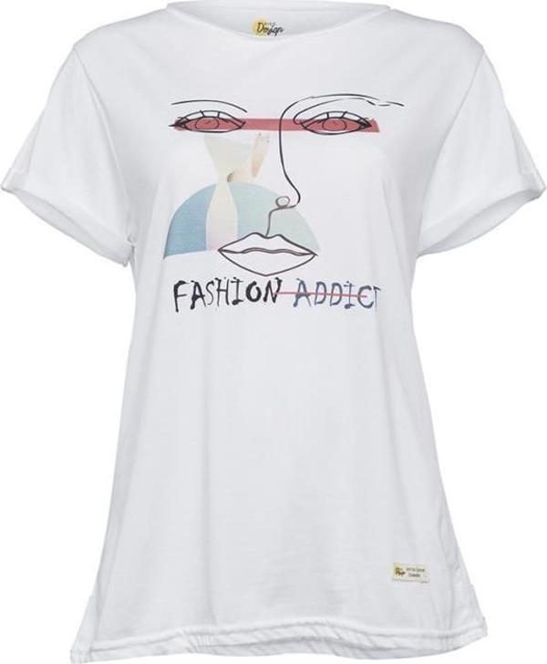 Biggdesign Faces FashionAddict Kadın T-Shirt-S - Image 1