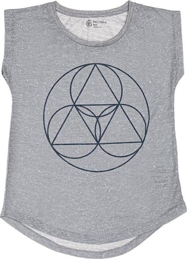 BiggDesign BiggYoga Namaste Gri T-Shirt-S - Image 1