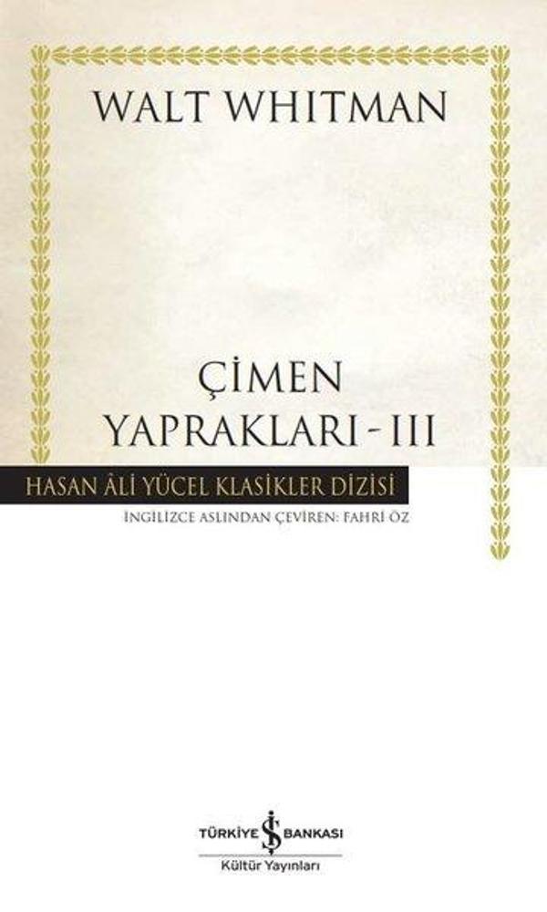 Çimen Yaprakları 3 - Hasan Ali Yücel Klasikler - İş Bankası Kültür Yayınları - Image 1