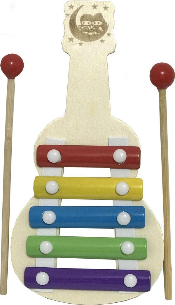 Wooden Toys Ahşap Selefon Ksilofon 5 Vuruş 5 Farklı Ton - Image 1