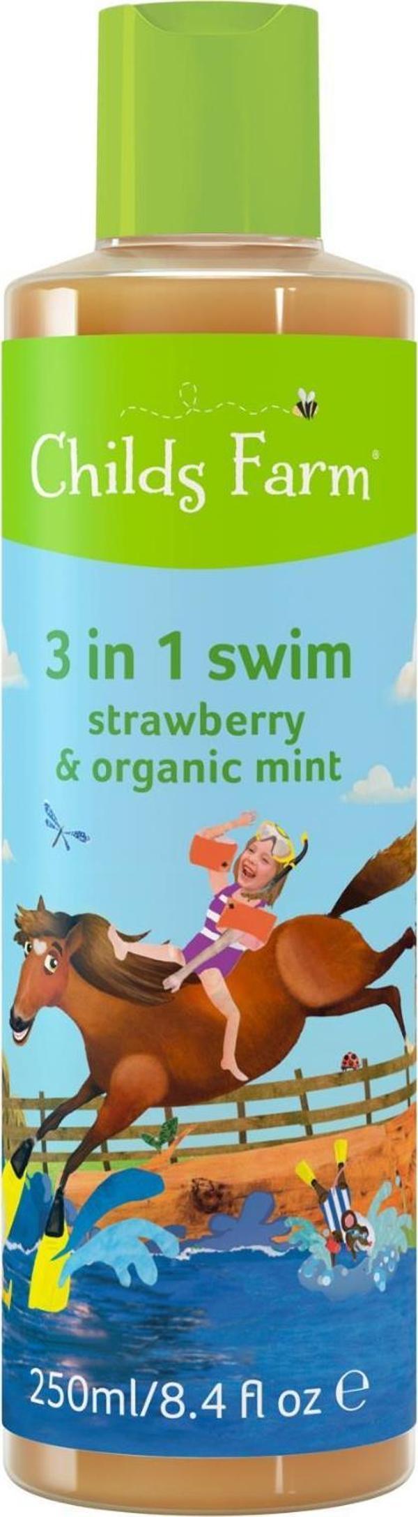 Childs Farm Çilek ve Organik Nane Özlü 3'ü 1 Arada Yüzme Sonrası Çocuk Şampuan 250ml - Image 1
