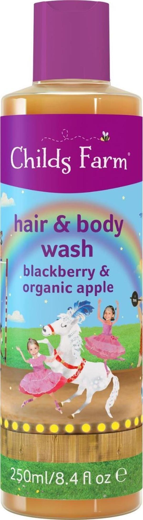 Childs Farm Böğürtlen ve Organik Elma Özlü Çocuk Saç ve Vücut Şampuanı 250ml - Image 1
