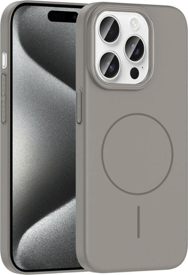Anka Cep Telefonu Aksesuarları Apple İphone 15 Pro Max Kılıf Magsafe Şarj Özellikli Ruby Silikon Kapak - Image 1