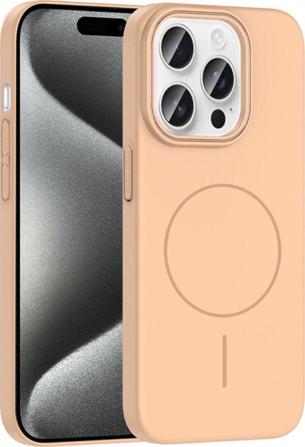 Anka Cep Telefonu Aksesuarları Apple İphone 15 Pro Kılıf Magsafe Şarj Özellikli Ruby Silikon Kapak - Image 1