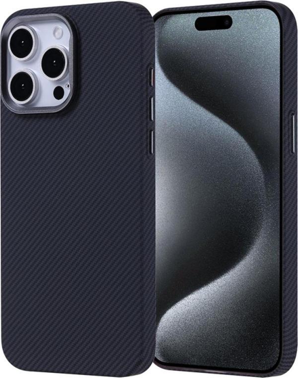 Anka Cep Telefonu Aksesuarları Apple İphone 15 Pro Max Kılıf Magsafe Şarj Özellikli Karbon Fiber Görünümlü Nekst Kapak - Image 1