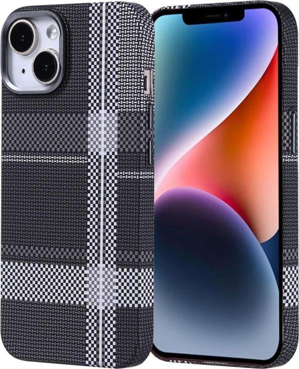 Anka Cep Telefonu Aksesuarları Apple İphone 13 Kılıf Magsafe Şarj Özellikli Karbon Fiber Görünümlü Nekst Kapak - Image 1