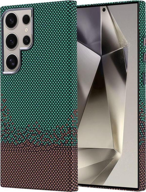 Anka Cep Telefonu Aksesuarları Samsung Galaxy S24 Ultra Kılıf Magsafe Şarj Özellikli Karbon Fiber Görünümlü Nekst Kapak - Image 1