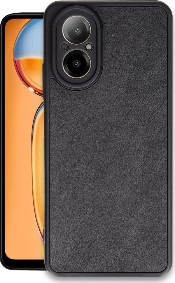 Anka Cep Telefonu Aksesuarları Realme 12 Lite Kılıf Aras Deri Görünümlü Kapak + Kablo Koruma - Image 1