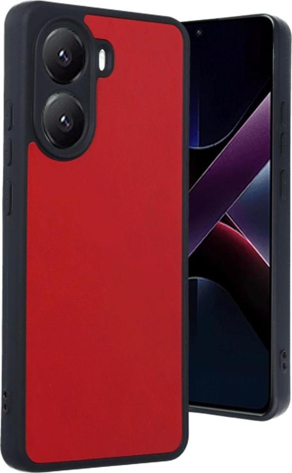 Anka Cep Telefonu Aksesuarları Xiaomi Poco X7 Pro Kılıf Aras Deri Görünümlü Kapak + Kablo Koruma - Image 1