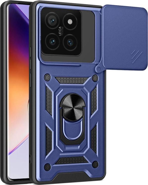 Anka Cep Telefonu Aksesuarları Xiaomi 14T Kılıf Magnetik Standlı Kamera Korumalı Sürgülü Vega Kapak - Image 1
