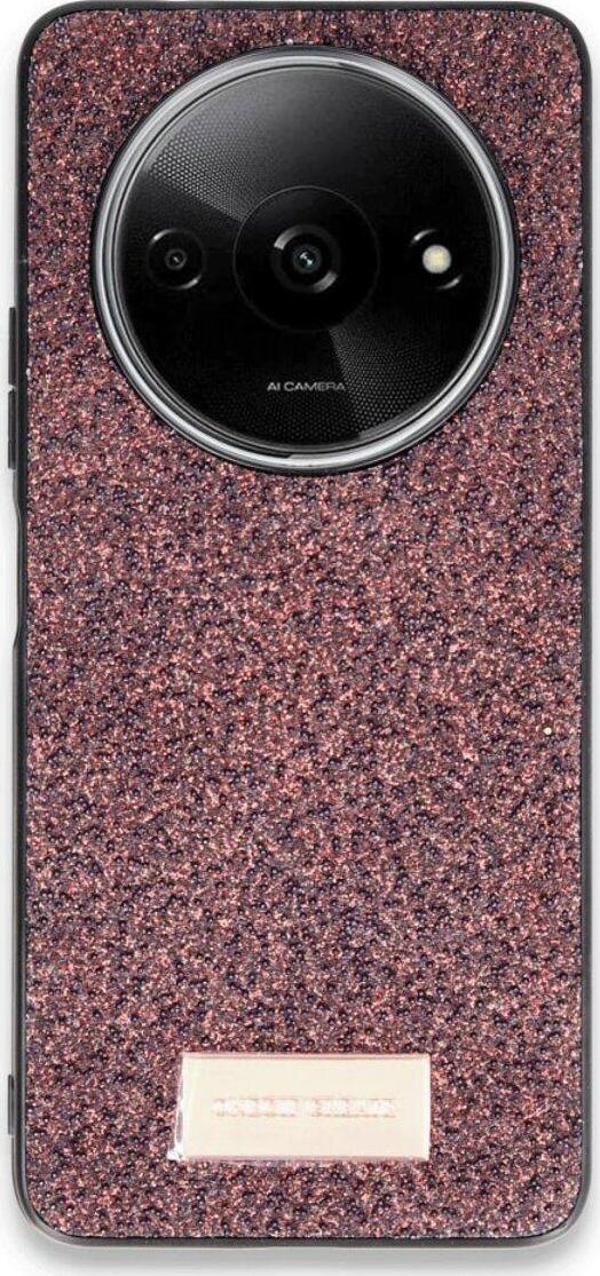 Anka Cep Telefonu Aksesuarları Xiaomi Redmi A3 4G Kılıf Bright Zarif Boncuk İşlemeli Tasarım Simli Kapak - Image 1