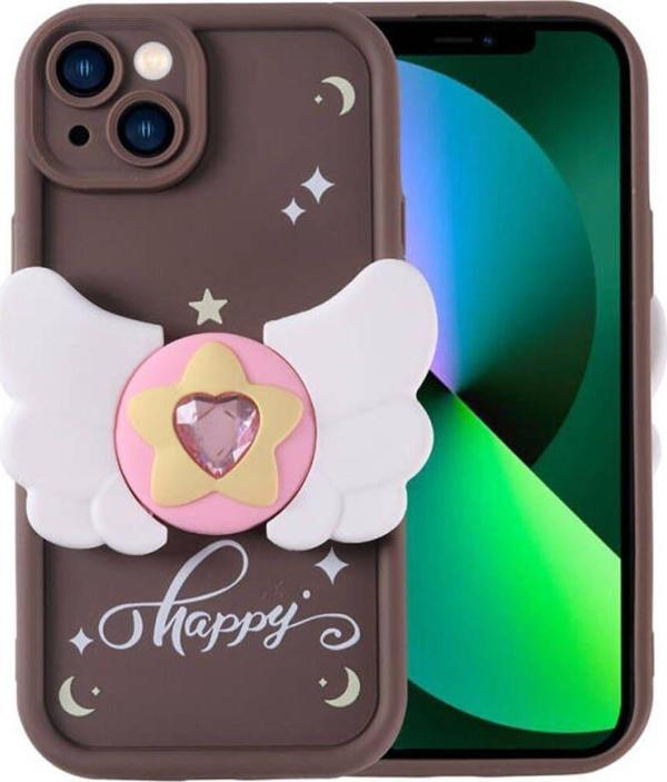 Anka Cep Telefonu Aksesuarları Apple İphone 14 Kılıf Kamera Korumalı Figür Tasarımlı Kapya Silikon Kapak - Image 1