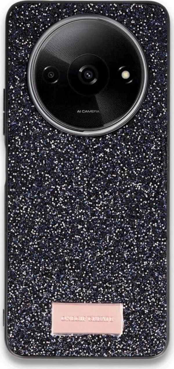 Anka Cep Telefonu Aksesuarları Xiaomi Poco C61 Kılıf Bright Zarif Boncuk İşlemeli Tasarım Simli Kapak - Image 1