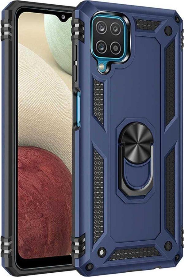 Anka Cep Telefonu Aksesuarları Samsung Galaxy M32 Kılıf Vega Yüzüklü Standlı Tank Zırh Kapak + Ekran Koruma - Image 1