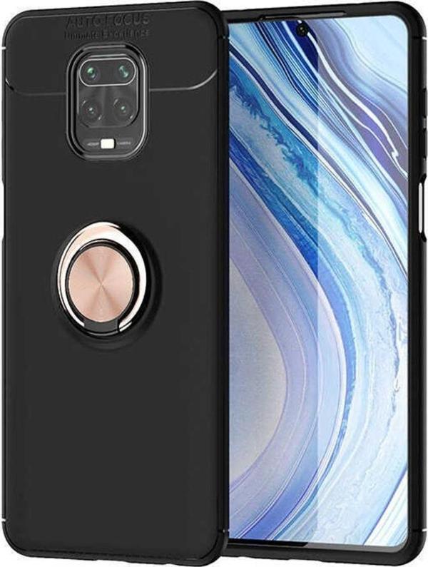 Anka Cep Xiaomi Redmi Note 9S Kılıf Ravel Yüzüklü Standlı Silikon Kapak + Kablo Koruma + Ekran Koruma - Image 1