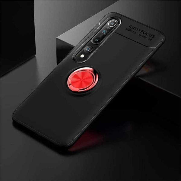 Anka Cep Telefonu Aksesuarları Xiaomi Mi 10 Kılıf Ravel Yüzüklü Standlı Silikon Kapak + Kablo Koruma + Ekran Koruma - Image 1