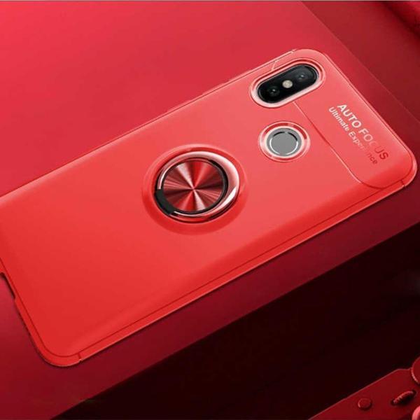 Anka Cep Telefonu Aksesuarları Xiaomi Mi 8 Se Kılıf Ravel Yüzüklü Standlı Silikon Kapak + Kablo Koruma + Ekran Koruma - Image 1