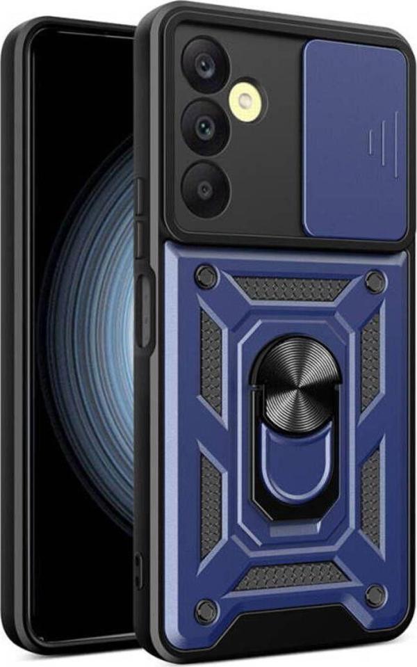 Anka Cep Samsung Galaxy A25 Kılıf Magnetik Standlı Kamera Korumalı Sürgülü Vega Kapak + Ekran Koruma - Image 1