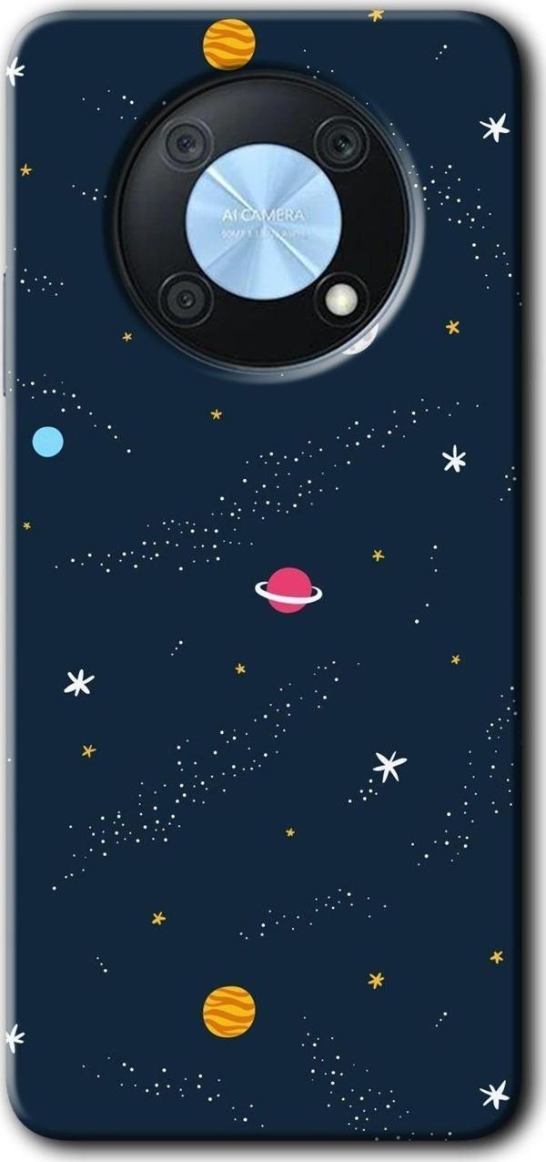 Anka Cep Telefonu Aksesuarları Huawei Nova Y90 Kılıf Hd Desen Baskılı Arka Kapak - Çizim Gezegen - Image 1