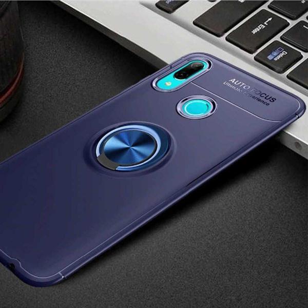 Anka Cep Telefonu Aksesuarları Huawei Y6 2019 Kılıf Ravel Yüzüklü Silikon Kapak + Ekran Koruma + Kablo Koruma - Image 1