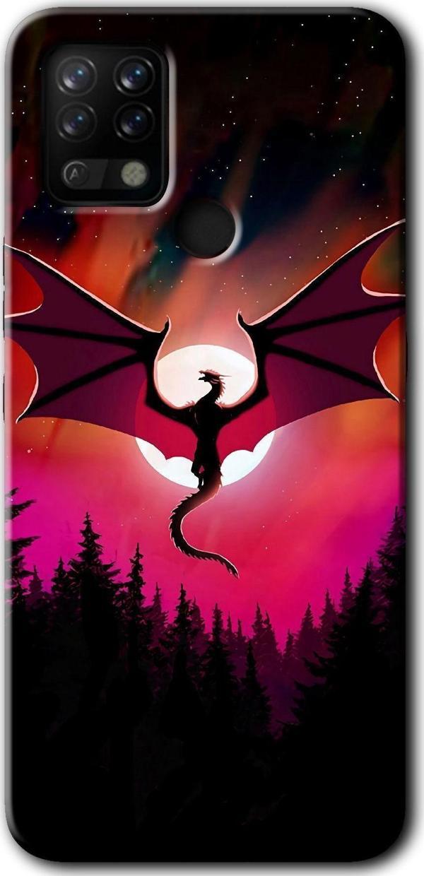 Anka Cep Telefonu Aksesuarları Tecno Tekno Pova Kılıf Hd Desen Baskılı Arka Kapak - Dragon Night - Image 1