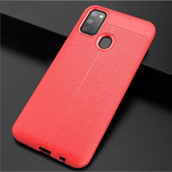 Anka Cep Telefonu Aksesuarları Samsung Galaxy M30S Kılıf Niss Deri Görünümlü Silikon Kapak + Ekran Koruma - Image 1
