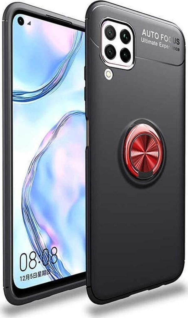 Anka Cep Telefonu Aksesuarları Huawei P40 Lite Kılıf Ravel Yüzüklü Silikon Kapak + Ekran Koruma + Kablo Koruma - Image 1