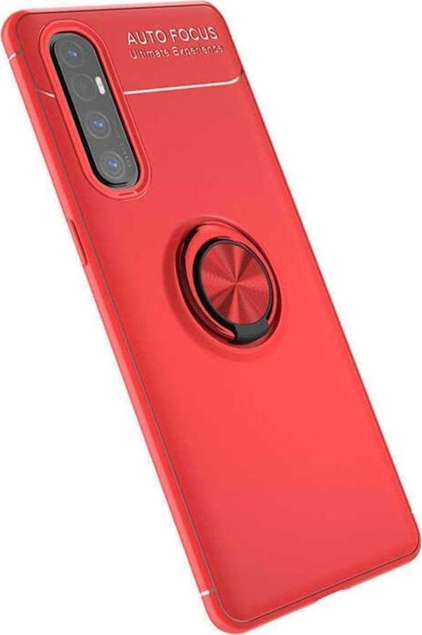 Anka Cep Oppo Reno 3 Pro 5G Kılıf Ravel Yüzüklü Standlı Silikon Kapak + Kablo Koruma + Ekran Koruma - Image 1