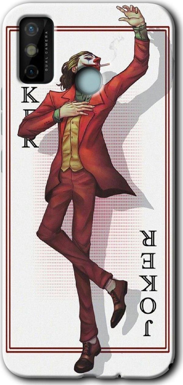 Anka Cep Telefonu Aksesuarları Tecno Tekno Spark 6 Go Kılıf Hd Desen Baskılı Arka Kapak - Joker İskambil - Image 1