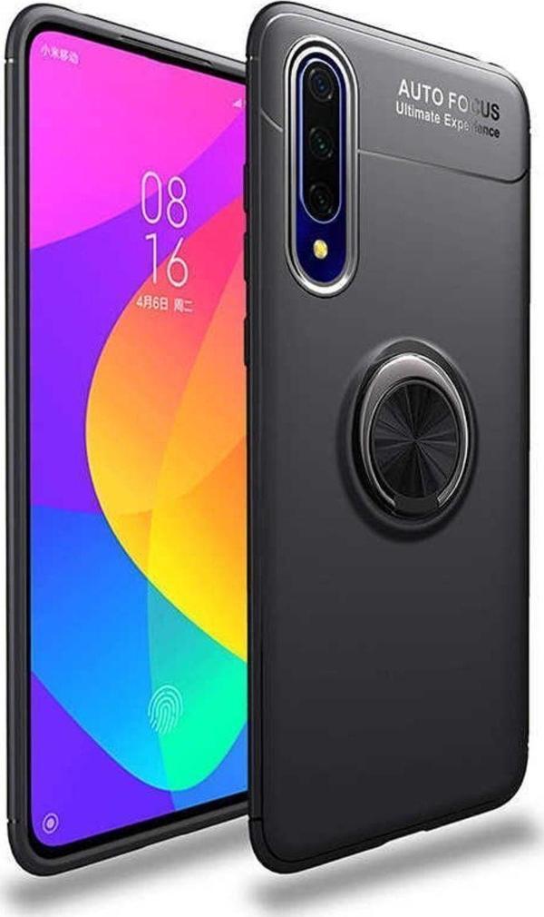 Anka Cep Telefonu Aksesuarları Huawei P Smart Pro 2019 Kılıf Ravel Yüzüklü Silikon Kapak + Ekran Koruma + Kablo Koruma - Image 1