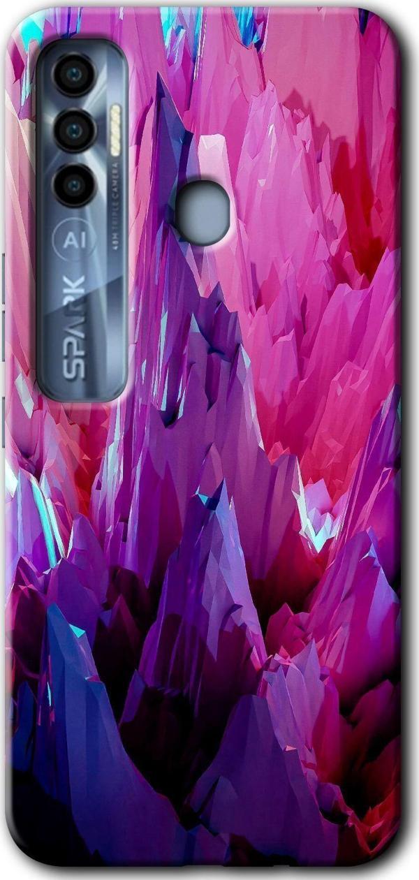 Anka Cep Telefonu Aksesuarları Tecno Tekno Spark 7 Pro Kılıf Hd Desen Baskılı Arka Kapak - Abstraction Sharp - Image 1