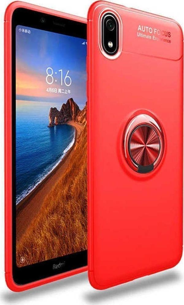 Anka Cep Telefonu Aksesuarları Xiaomi Redmi 7A Kılıf Ravel Yüzüklü Standlı Silikon Kapak + Kablo Koruma + Ekran Koruma - Image 1