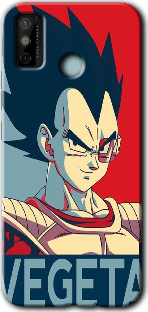 Anka Cep Telefonu Aksesuarları Tecno Tekno Spark 6 Go Kılıf Hd Desen Baskılı Arka Kapak - Vegeta - Image 1