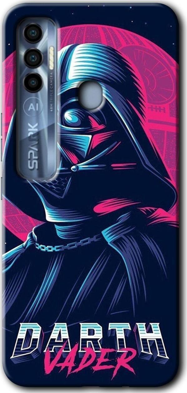 Anka Cep Telefonu Aksesuarları Tecno Tekno Spark 7 Pro Kılıf Hd Desen Baskılı Arka Kapak - Darth Vader - Image 1