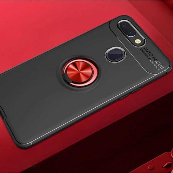 Anka Cep Telefonu Aksesuarları Xiaomi Mi 8 Lite Kılıf Ravel Yüzüklü Standlı Silikon Kapak + Kablo Koruma + Ekran Koruma - Image 1