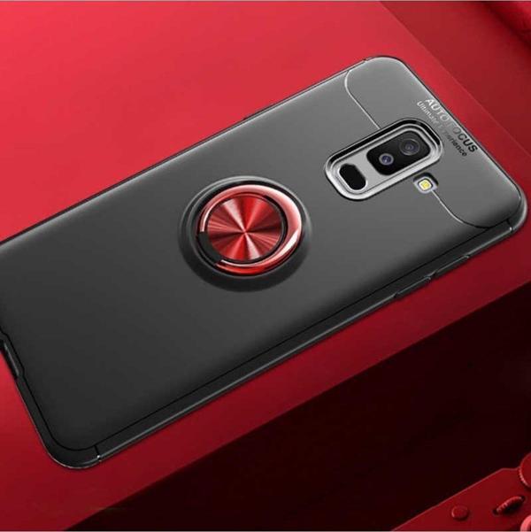 Anka Cep Samsung Galaxy A6 Plus 2018 Kılıf Ravel Yüzüklü Standlı Silikon Kapak+ Ekran Koruma + Kablo Koruma - Image 1