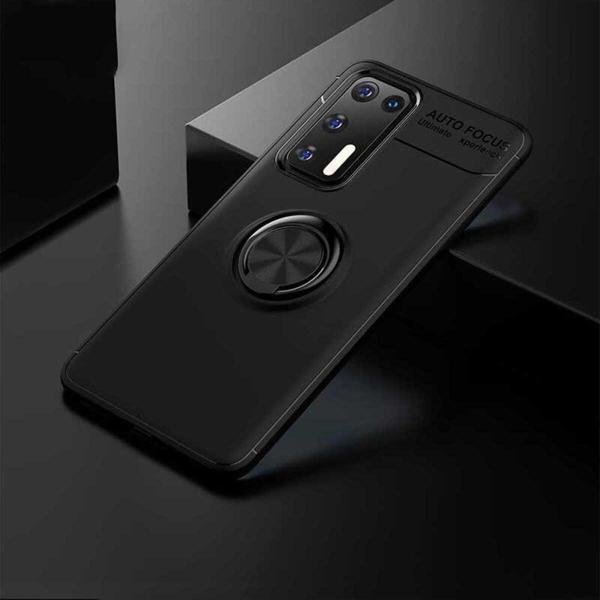 Anka Cep Telefonu Aksesuarları Huawei P40 Kılıf Ravel Yüzüklü Silikon Kapak + Kablo Koruma + Ekran Koruma - Image 1