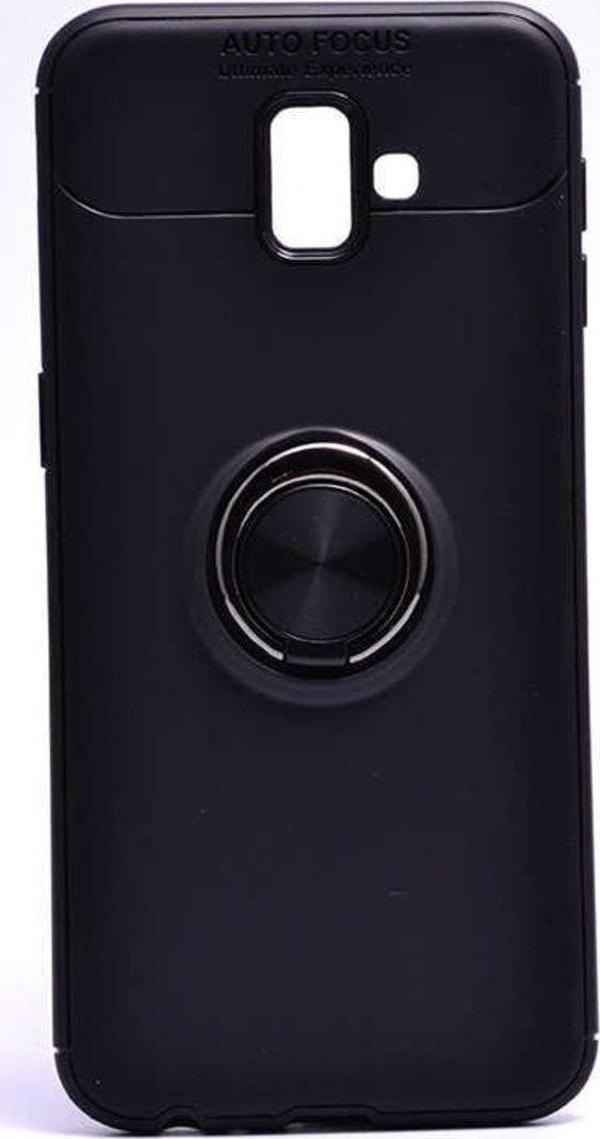 Anka Cep Samsung Galaxy J6 Plus Kılıf Ravel Yüzüklü Standlı Silikon Kapak+ Ekran Koruma + Kablo Koruma - Image 1