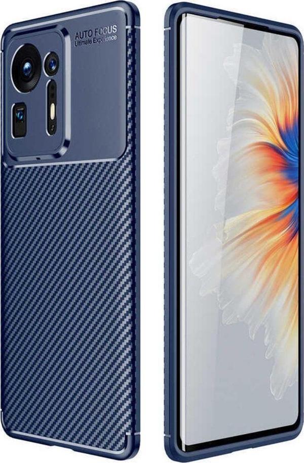 Anka Cep Telefonu Aksesuarları Mi Mix 4 Kılıf Karbon Görünümlü Silikon + Kablo Koruma + Ekran Koruma - Image 1