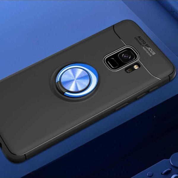 Anka Cep Samsung Galaxy S9 Kılıf Ravel Yüzüklü Standlı Silikon Kapak + Kablo Koruma + Ekran Koruma - Image 1