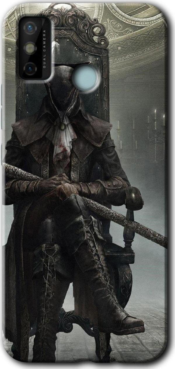 Anka Cep Telefonu Aksesuarları Tecno Tekno Spark 6 Go Kılıf Hd Desen Baskılı Arka Kapak - Bloodborne Hunters - Image 1
