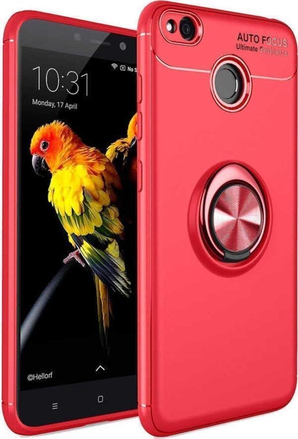 Anka Cep Telefonu Aksesuarları Xiaomi Redmi 4X Kılıf Ravel Yüzüklü Standlı Silikon Kapak + Kablo Koruma + Ekran Koruma - Image 1