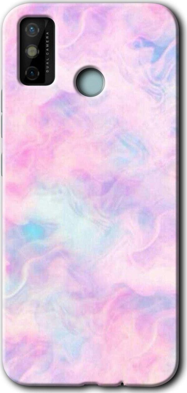 Anka Cep Telefonu Aksesuarları Tecno Tekno Spark 6 Go Kılıf Hd Desen Baskılı Arka Kapak - Pembe-Duman - Image 1