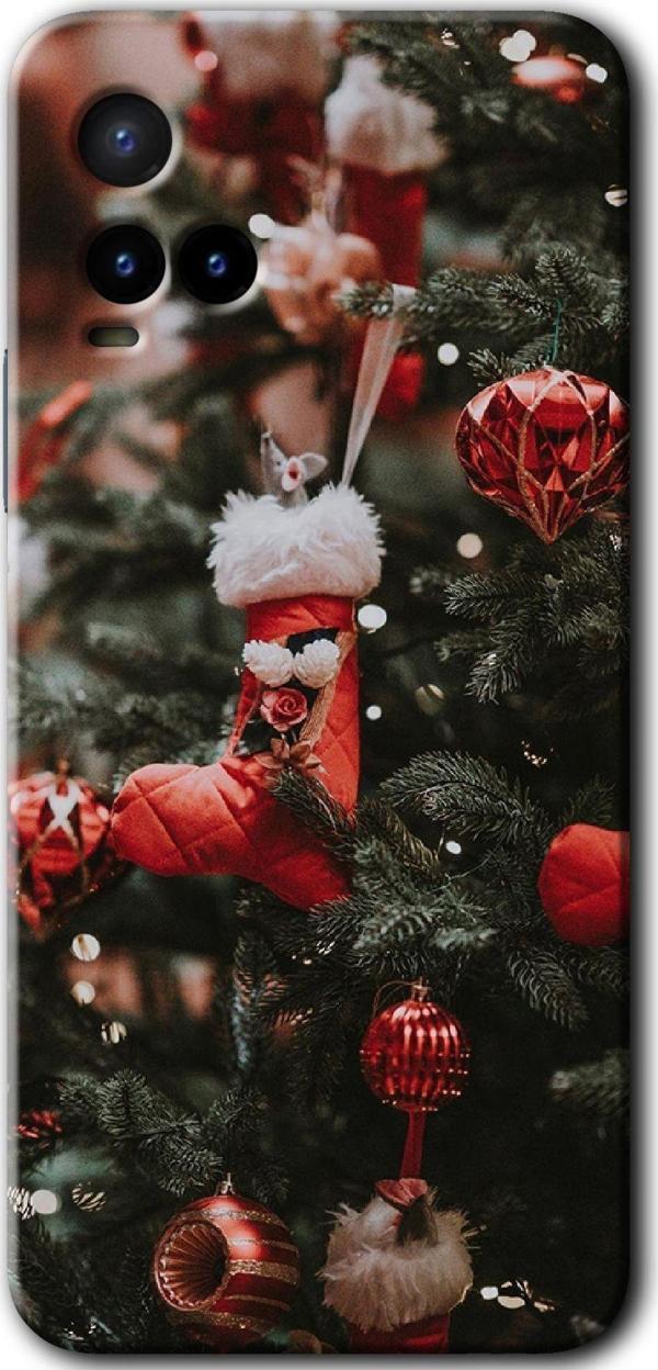 Anka Cep Telefonu Aksesuarları Vivo Y21 Kılıf Hd Desen Baskılı Arka Kapak - Happy New Year - Image 1