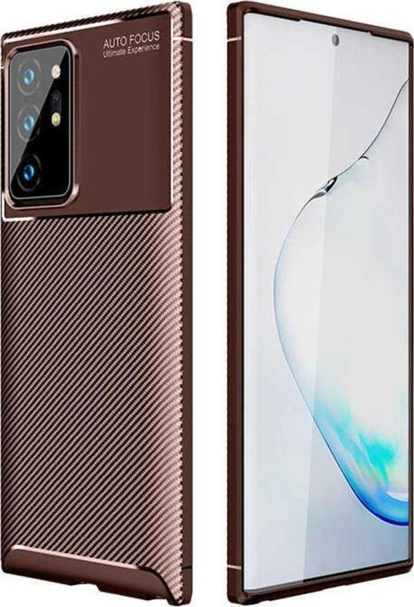 Anka Cep Samsung Galaxy Note 20 Ultra Kılıf Karbon Görünümlü Silikon + Kablo Koruma + Ekran Koruma - Image 1