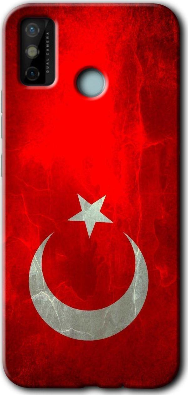 Anka Cep Telefonu Aksesuarları Tecno Tekno Spark 6 Go Kılıf Hd Desen Baskılı Arka Kapak - Albayrak - Image 1